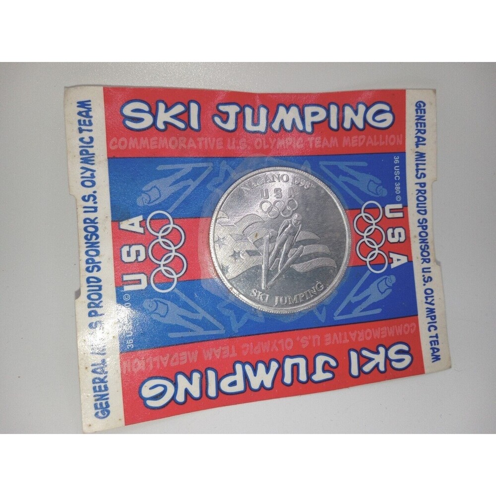 1998 Nagano Olympics Ski Jumping Aluminum Coin-USA Winter Olympic Team Token